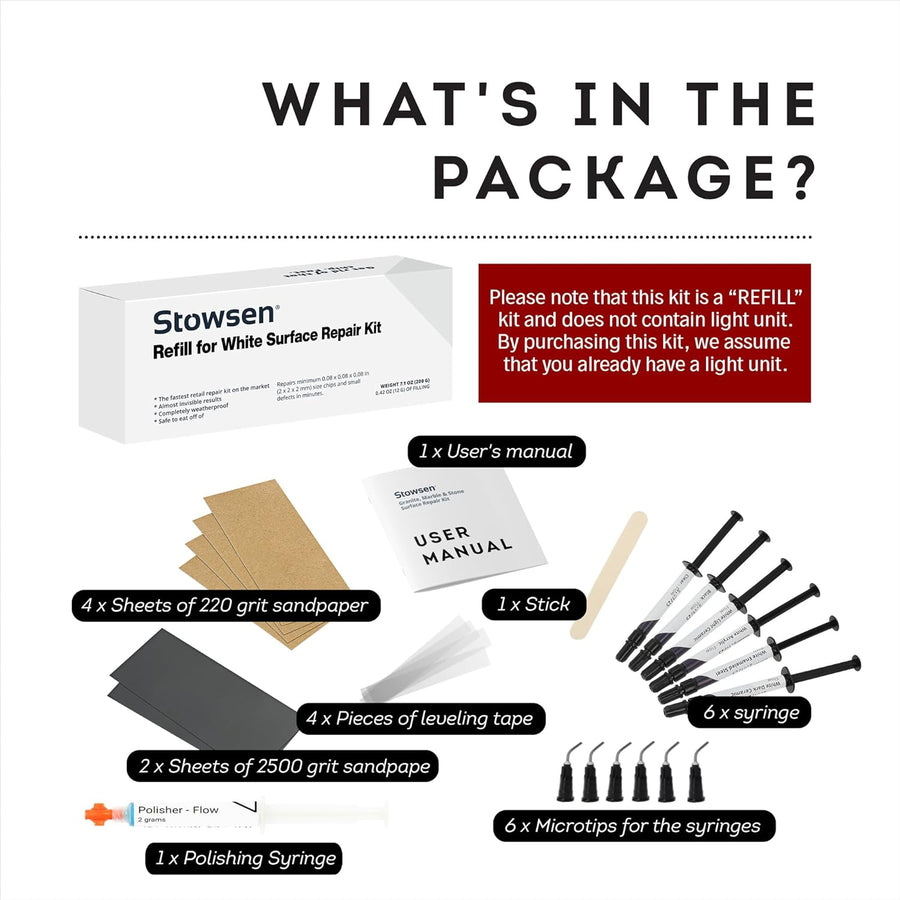 Refill For White Surface Repair Kit